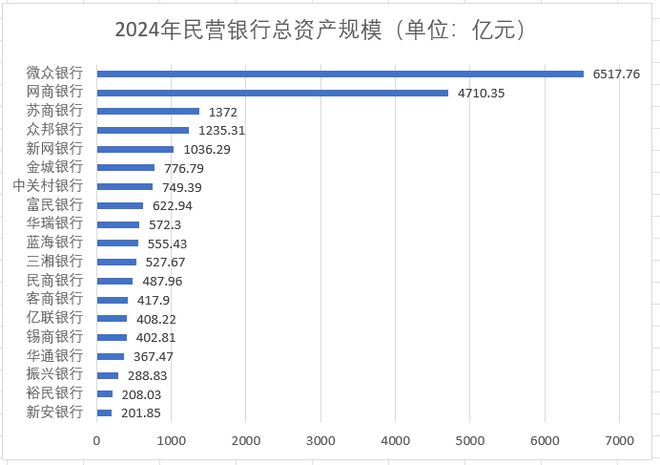 19家民营银行2024年业绩透视：头部领跑，分化格局凸显